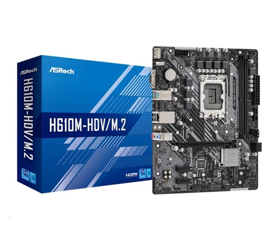 ASRock MB Sc LGA1700 H610M-HDV/M.2 R2.0, Intel H610, 2xDDR4, 1xDP, 1xHDMI, 1xVGA, mATX