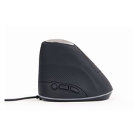GEMBIRD myš MUS-ERGO-03, Vertikální - Ergonomická, drátová USB, podsvícená, šedá