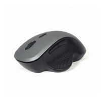 GEMBIRD myš MUSW-6B-02, černo-stříbrná, bezdrátová, USB nano receiver