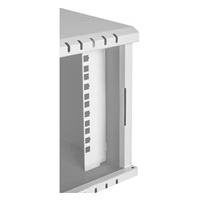 LEXI-Net 10" nástěnný rozvaděč Basic 4U 320x300, skleněné dveře, bez zad, svařovaný, šedý