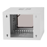 LEXI-Net 10" nástěnný rozvaděč Basic 4U 320x300, skleněné dveře, bez zad, svařovaný, šedý