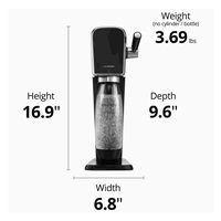 SodaStream ART maszyna do napojów gazowanych, mechaniczny, butelka 1 l, butla CO2, czarny