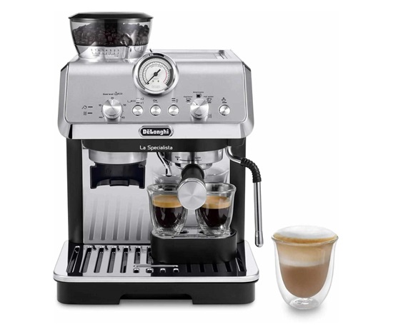 DeLonghi La Specialista Arte pákový kávovar, 1400 W, vestavěný mlýnek, parní tryska MyLatte