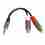 PremiumCord kabel HQ Jack 3.5mm Male - 2x CINCH Female 15cm