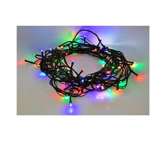 Solight LED venkovní vánoční řetěz, 200 LED, 20m, přívod 5m, 8 funkcí, časovač, IP44, vícebarevný