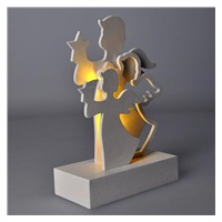 Solight LED andělé, dřevo, bílá barva, 2x AA