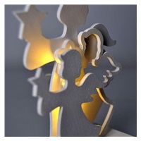 Solight LED andělé, dřevo, bílá barva, 2x AA