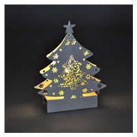 Solight LED kovový vánoční stromek, 2x AA
