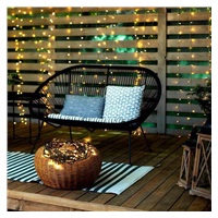 Solight LED venkovní vánoční řetěz, 50 LED, 5m, přívod 3m, 8 funkcí, časovač, IP44, teplá bílá