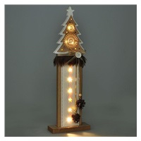 Solight vánoční LED dřevěná dekorace, stromek, 2x AA