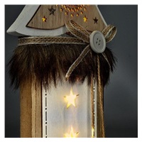 Solight vánoční LED dřevěná dekorace, stromek, 2x AA