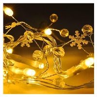 Solight LED řetěz s ozdobnými přívěšky 20LED, 60x mini dekorace, 2m, 2x AA