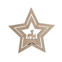 Solight LED nástěnná dekorace vánoční hvězda, 24x LED, 2x AA