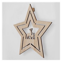 Solight LED nástěnná dekorace vánoční hvězda, 24x LED, 2x AA