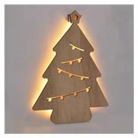 Solight LED nástěnná dekorace vánoční stromek, 24x LED, 2x AA