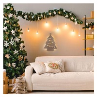 Solight LED nástěnná dekorace vánoční stromek, 24x LED, 2x AA