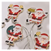 Solight LED okenní řetěz - Santa, 6x LED, přísavný, 120cm, 2x AA