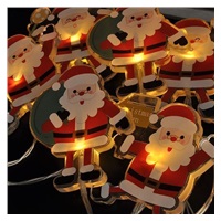 Solight LED okenní řetěz - Santa, 6x LED, přísavný, 120cm, 2x AA