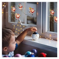Solight LED okenní řetěz - Santa, 6x LED, přísavný, 120cm, 2x AA