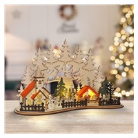 Solight LED vánoční městečko s kostelem, 30x19cm, 2x AAA