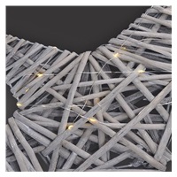 Solight LED ratanová hvězda, 40x LED, 2xAA, 40cm