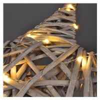 Solight LED ratanová hvězda, 40x LED, 2xAA, 40cm