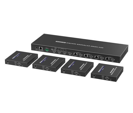 PREMIUMCORD HDMI2.0 Matrix Extender Switch 4:4 , rozlišení 4K@60Hz, HDR YUV4:4:4