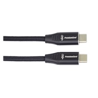 PREMIUMCORD Kabel USB-C M/M, 240W 480Mbps černý bavlněný oplet, 1,5m
