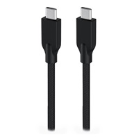 GENIUS nabíjecí kabel ACC-C2CC-3A, 100cm, USB-C na USB-C, 3A, PD60W, opletený, černý