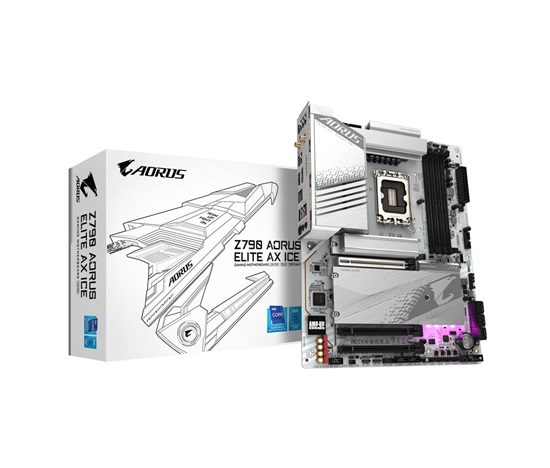 GIGABYTE MB Sc LGA1700 Z790 AORUS ELITE AX ICE, Intel Z790, 4xDDR5, 1xDP, 1xHDMI, WI-FI