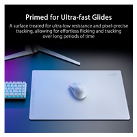 ASUS podložka pod myš ROG Moonstone ACE (vel. L / White), sklo