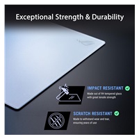 ASUS podložka pod myš ROG Moonstone ACE (vel. L / White), sklo