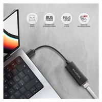 AXAGON ADE-AR, USB-A 3.2 Gen 1 - karta sieciowa Gigabit Ethernet, Realtek 8153, instalacja automatyczna