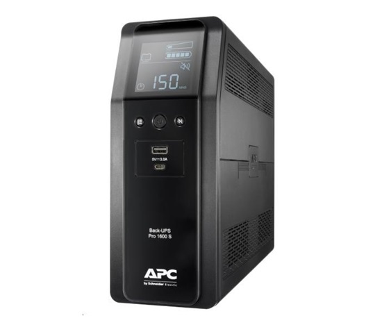 APC -rozbalen- Back UPS Pro BR 1600VA, Sinewave, 8 Outlets, AVR, LCD interface (960W)