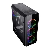VeinX case Mars MAR01A Mid Tower, bez zdroje, 3xUSB, průhledná bočnice, 4xARGB Fan 120mm, černá