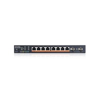 Zyxel XMG1915-10EP, 8-port 2.5GbE, 2 SFP+, 8 x PoE++ 130W Smart Switch, hybird mode, standalone or NebulaFlex Cloud