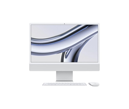 APPLE 24-inch iMac with Retina 4.5K display: M3 chip with 8-core CPU and 8-core GPU, 256GB SSD - Silver