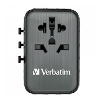 VERBATIM Univerzální cestovní adaptér nabíječka UTA-05 GaN III, 65W