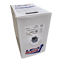UTP kabel LEXI-Net Cat5E, drát, PVC, bílý, 305m, box