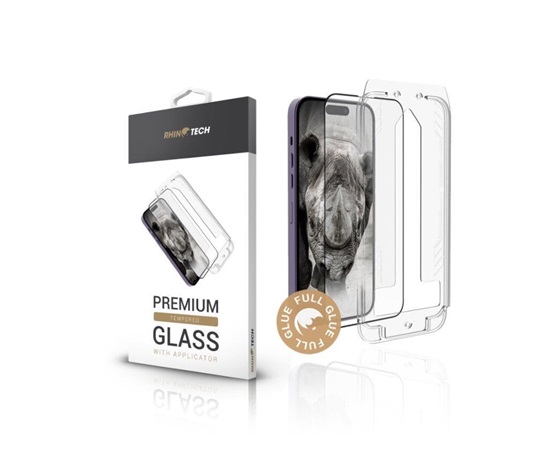 RhinoTech Tvrzené ochranné 2.5D sklo s aplikátorem pro Apple iPhone 15 Pro