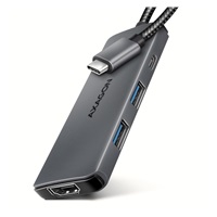 AXAGON HMC-5H8K, USB 5Gbps hub, 2x USB-A, USB-C, HDMI 8k/30Hz, PD 100W, kabel USB-C 15cm