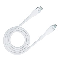 3mk datový kabel - Hyper Silicone Cable Type-C to Lightning 20W 3A, bílá