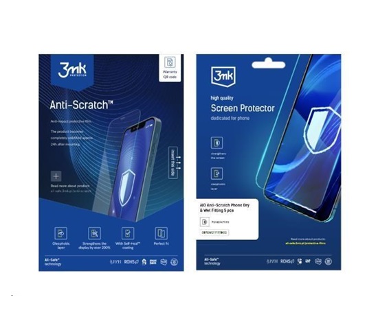 3mk All-Safe - AIO Extra Protection Phone Dry & Wet fitting, lesklá - 1 ks (krycí fólie potisku)