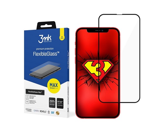 3mk FlexibleGlass Max pro Apple iPhone 13 Pro Max, černá