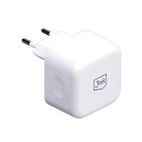 3mk síťová nabíječka - Hyper Charger 35W, GaN, 2x USB-C (PD), bílá