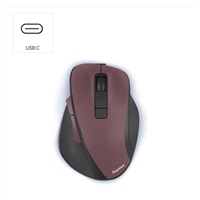 Hama bezdrátová optická myš MW-500 Recharge, nabíjatelná, tichá, bordová