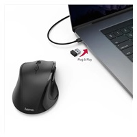 Hama bezdrátová optická myš pro leváky Riano, černá