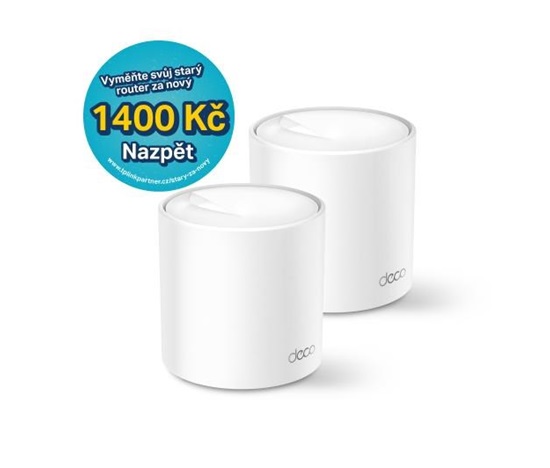 TP-Link Deco X60(2-pack) WiFi6 Mesh (AX5400, 2,4GHz/5GHz, 2xGbELAN/WAN)