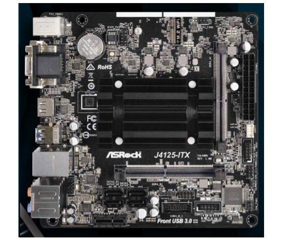 BAZAR - ASRock MB Int.procesor J4125-ITX, 2xDDR4, VGA, mini-ITX - Po opravě (Náhradní krabice)