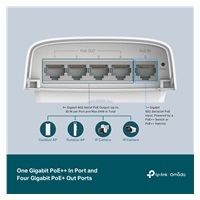 TP-Link OMADA switch SG2005P-PD (1xPoE++in, 4xPoE+out, 64W, fanless)